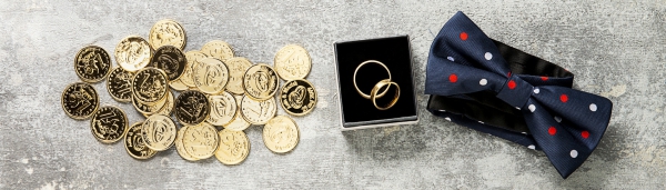 Prezent dla gości weselnych - personalizowane monety